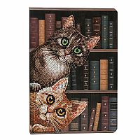 Cats In The Library Notebook Kit Crystal Art