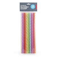  Rainbow Reusable Straws