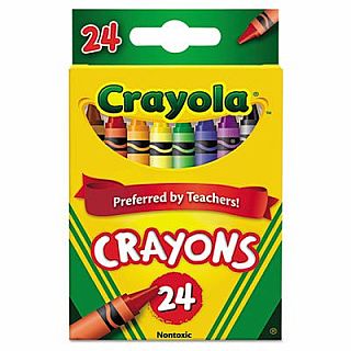 24 Crayons In Peggable Box
