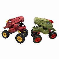 Pull Back 4 Wheel Dinosaur Truck