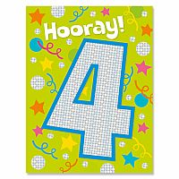 Age 4 Foil Enclosure Card