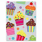 Cupcake Pattern Foil Enclosure Card