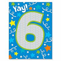 Age 6 Foil Enclosure Card