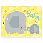 Glitter Baby Elephant Enclosure Card