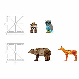 Forest Animals 25 Piece Magnatiles 