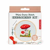 Mushroom Mini Cross Stitch Embroidery Kit 