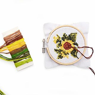 Sunflower Mini Croos Stitch Embroider Kit  