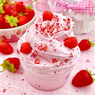 Strawberry Mousse Butter Slime