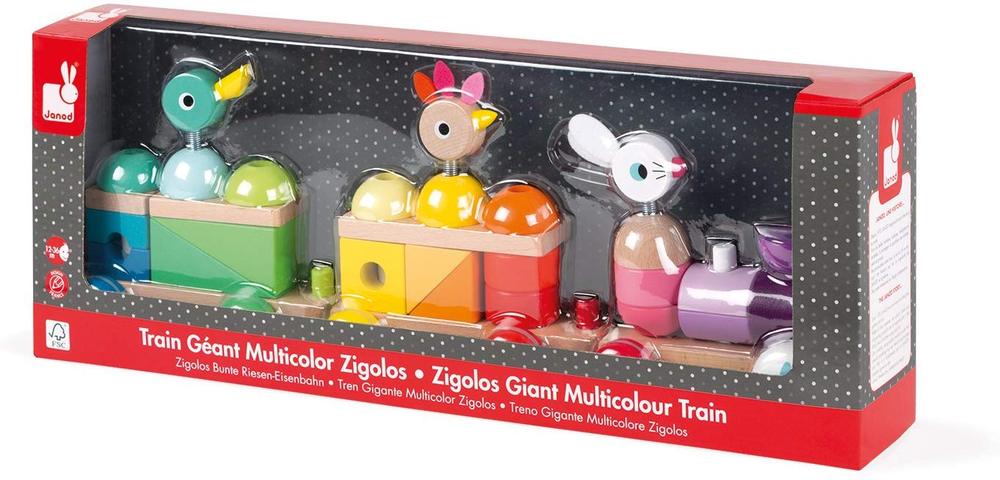 zigolos giant multicolored train