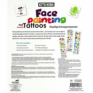 Face Painting & Temporary Tattoos Kit For Kids 