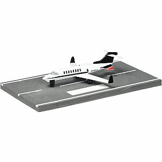 Private Jet with Runway Section