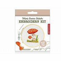 Mushroom Mini Cross Stitch Embroidery Kit