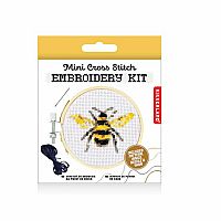 Bee Mini Cross Stitch Embroidery Kit