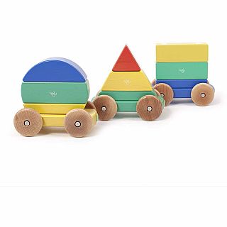 Tegu Magnetic Shape Train - Rainbow