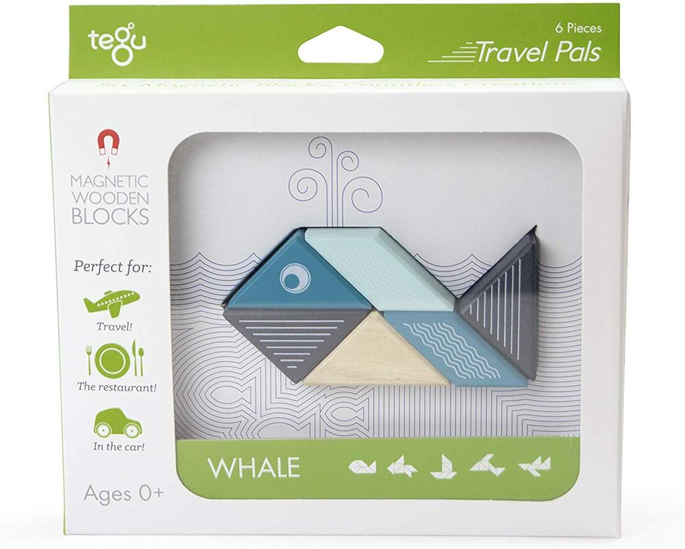 6 Piece Tegu Travel PAL Magnetic Wooden Block Set Kitty for sale online 