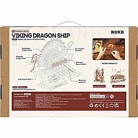 Viking Dragon Ship Mechanical 3D Wooden Puzzle