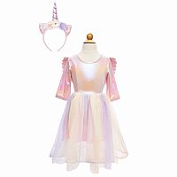 Alicorn Dress With Wings & Headband Size 3-4