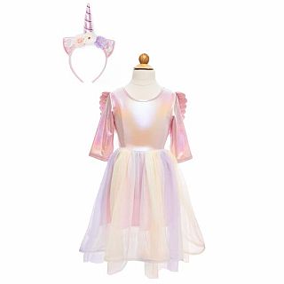 Alicorn Dress With Wings & Headband Size 3-4
