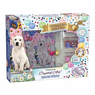 Country Pups Secret Diary Kit Crystal Art 