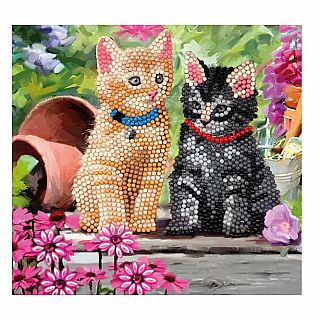 Cat Friends Crystal Art Card Kit