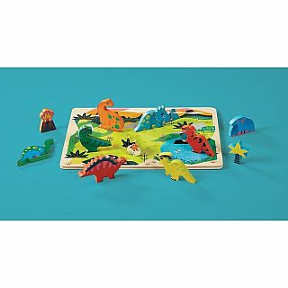 Dinosaur 16 Piece Wood Puzzle 