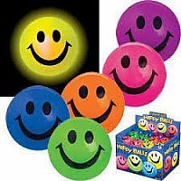 Light Up Happy Face Ball Assorted Colors