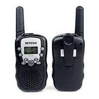 Black Walkie Talkie With Flash Light 