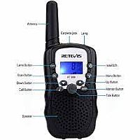 Black Walkie Talkie With Flash Light 