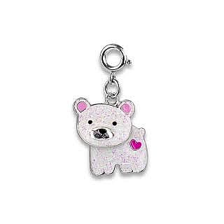 Polar Bear Glitter Swivel Charm 