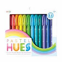 Pastel Hues Markers Set of 12 