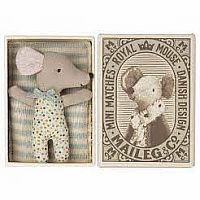 Blue Sleepy Wakey Baby Mouse