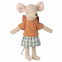 Rose Tricycle Big Sister Mouse With Bag 