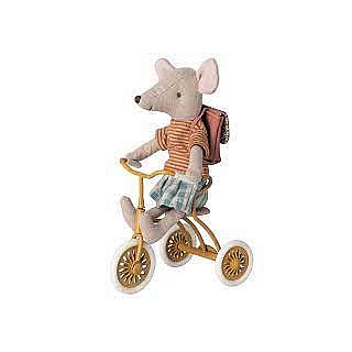 Rose Tricycle Big Sister Mouse With Bag 