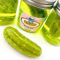 Shimmery Pickle Clear Slime