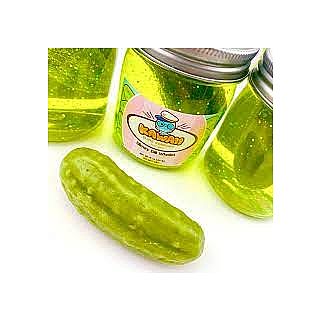 Shimmery Pickle Clear Slime