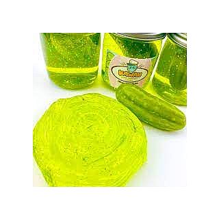 Shimmery Pickle Clear Slime