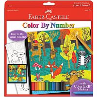 Color by Number Forest Friends