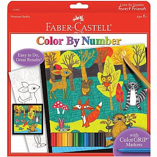 Color by Number Forest Friends