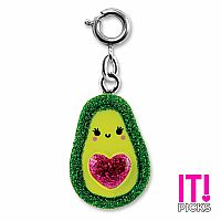 Glitter Avocado Charm