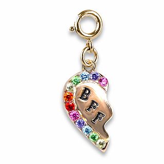 Gold BFF Broken Heart Charm