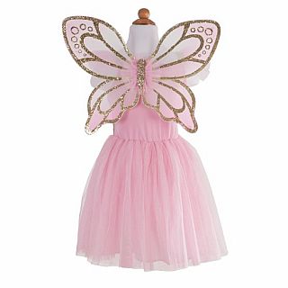 Gold Butterfly Dress with Wings Size 5-7