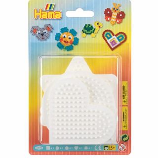 Small Round, Hexagon, Heart, Star and Square HAMA 5-Pack Pegboards