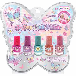 5 Day Nail Polish, Tie Dye Butterfly