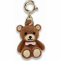 Gold Fuzzy Bear Charm