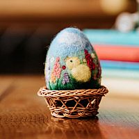 Cottage Garden Egg Needle Felting Craft Kit 