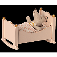 Rose Cradle Wooden: Baby Mouse 