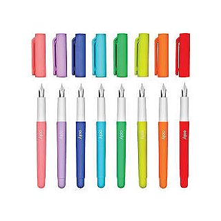 Color Write Fountain Pens - Set of 8