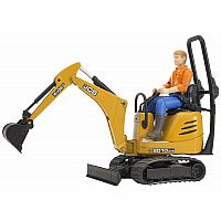 JCB Micro Excavator With Worker
