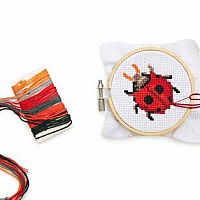 Ladybug Mini Cross Stitch Embroider Kit 