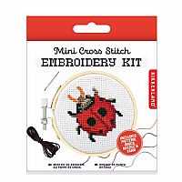 Ladybug Mini Cross Stitch Embroider Kit